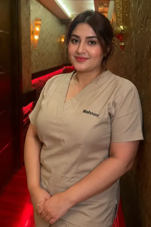 Certified female therapist at Chandrima Ajman Spa — expert in full-body Kerala massage